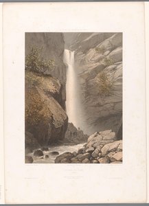 Zicht op de Dard-waterval