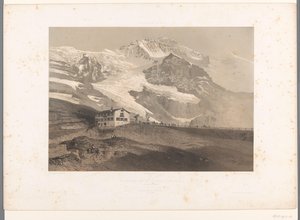 Zicht op de Jungfrau vanaf de Kleine Scheidegg Gezichten in Zwitserland en Savoye (series title) door Eugene Ciceri