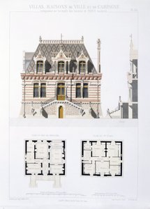 Ontwerp uit Stads- en Landhuizen Gebaseerd op de Moderne Huizen van Parijs, c.1864