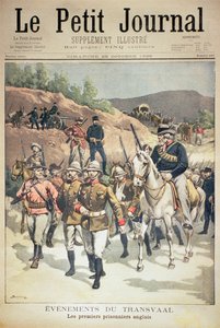 Gebeurtenissen in de Transvaal: de Eerste Engelse Gevangenen, voorpagina van Le Petit Journal, 29 oktober 1899 door Eugene Damblans