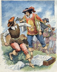 Illustratie voor "Les Trois Mousquetaires" (De drie musketiers) door Eugene Damblans