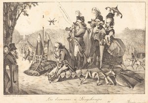 Les Ecrevisses à Longchamps door Eugene Delacroix, Charles Etienne Pierre Motte