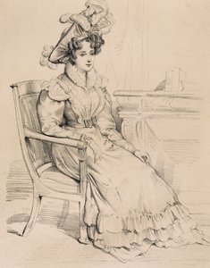 Portret van Harriet Smithson, Ierse actrice en eerste vrouw van de Franse componist Hector Berlioz