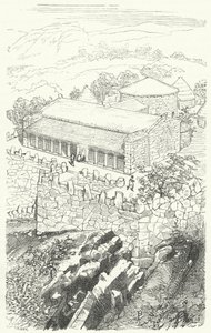 Huis van een Pelasgische edelman door Eugene Emmanuel after Viollet le Duc