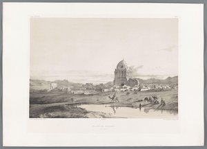 Gezicht op het dorp Soltaniyeh