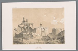 Imamzadeh graftombe bij Kashan door Eugene Flandin