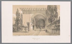 Kiosk van Fin Garden in Kashan door Eugene Flandin