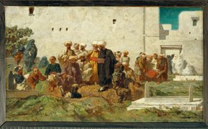 Enterrement maure - een moorse begrafenis ... door Eugène Fromentin
