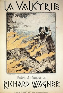 Poster van De Walkure door Richard Wagner door Eugene Grasset