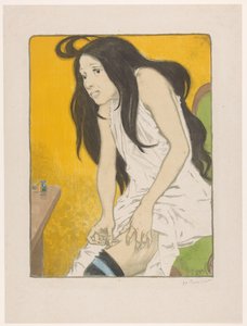 Morfineverslaafde vrouw door Eugene Grasset