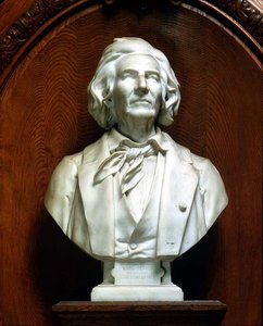 Portretbuste van Marc Seguin (1786-1875) architect en ingenieur door Eugene Guillaume