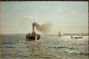 De Oostzee bij Flensburg door Eugene Gustav Dücker
