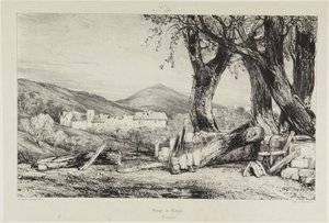Gorge de Royat, Auvergne door Eugene Isabey