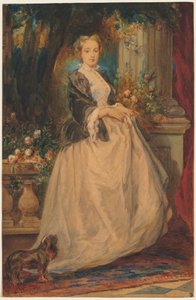 Portret van Madame Thomas (née Camille Boucher) door Eugene Isabey