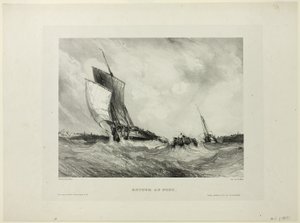Terugkeer naar de haven, plaat twee uit Zes Marines door Eugene Isabey