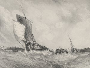 Terugkeer naar de haven door Eugene Isabey