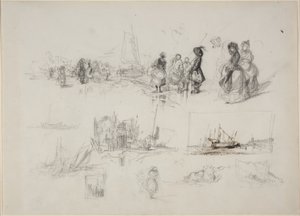 Studies aan Zee door Eugene Isabey
