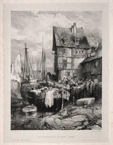 Zes marines: Interieur van een haven, 1833