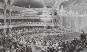 Het grote gemaskerde bal in de Opera door Eugene Louis (after) Lami