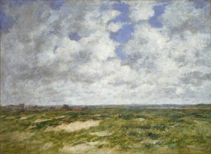 Berck, bewolkt landschap, 1882