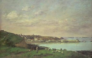 Landschap door Eugene Louis Boudin
