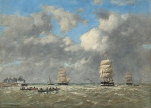 Le Havre, 1883 door Eugene Louis Boudin