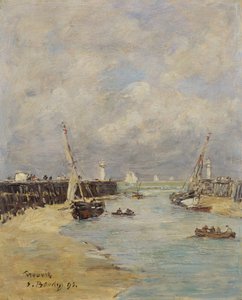 Laag tij in Trouville, 1895