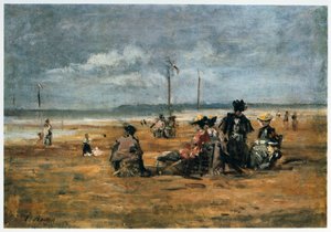 Op het strand, 1880