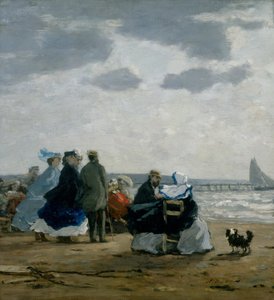 Op het strand, Dieppe, 1864