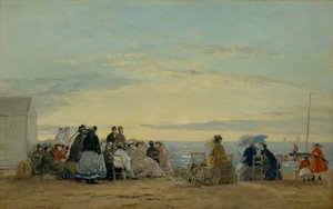 Op het Strand, Zonsondergang, 1865