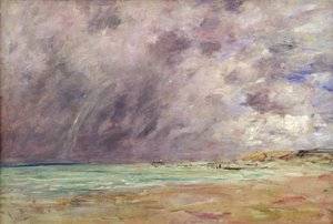 Stormachtige luchten boven de monding bij Le Havre, c.1892-96 door Eugene Louis Boudin