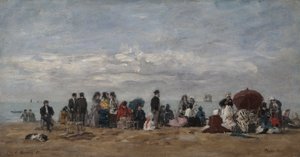 Het strand van Trouville, 1871