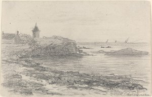 De kust bij Concarneau, midden-late 19e eeuw