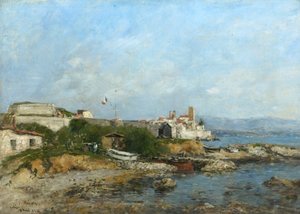 De vestingwerken van Antibes, Frankrijk door Eugene Louis Boudin