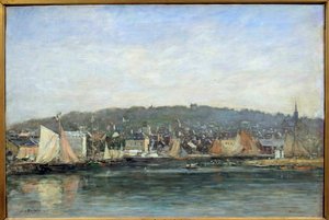 Uitzicht op de haven van Trouville