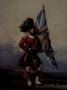 Een vaandrig van de 75e Highlanders door Eugene Louis Lami