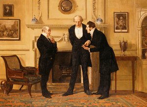 Figuren in een interieur door Eugene Louis Lami