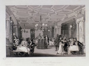 Uitzicht op het interieur van het restaurant 