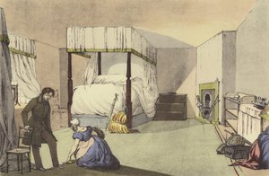 Een herbergkamer door Eugene Louis after Lami