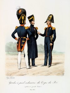 Gardes à pied ordinaires du Corps de Roi, petite en grande tenue