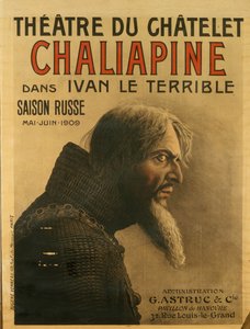Poster voor de Saison Russe in het Théâtre du Châtelet, 1909