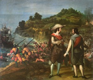 Het herstel van San Juan de Puerto Rico door Eugenio (attr.to) Cajes