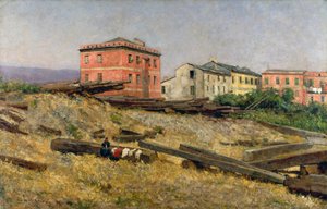Huizen in de Ligurische Apennijnen door Eugenio Gignous