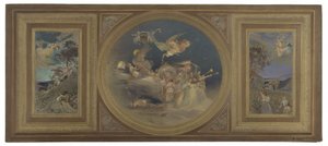 Schets voor de eetkamer van het Hôtel de Ville de Paris: Allegorisch plafond, ca. 1891 door Eugène Martial Simas