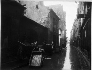 La rue de Bievre (fotografie) door Eugène Atget