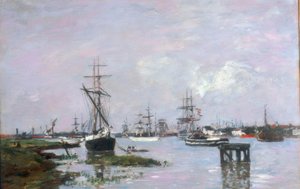 Antwerpen, de haven door Eugene Louis Boudin