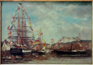 Feest in de haven van Honfleur