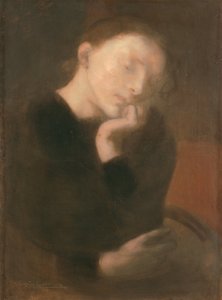 Meditatie door Eugène Carrière