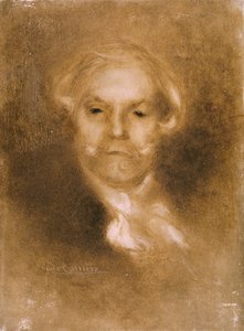 Portret van Edmond de Goncourt (1822-96) uit Germinie Lacerteux door Edmond en Jules, gepubliceerd ca. 1890 door Eugène Carrière