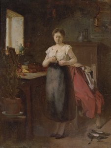 Vrouw in een Interieur
